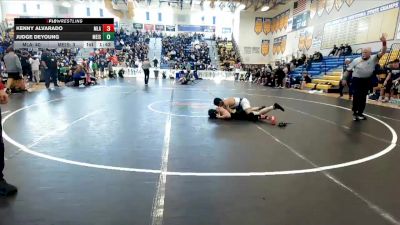 157 lbs Semifinals (8 Team) - Judge Deyoung, Merritt Island vs Kenny Alvarado, Mater Lakes Academy