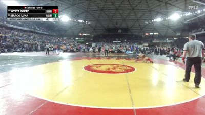 Boys 3A 106 lbs Cons. Round 4 - Wyatt Goetz, Snohomish vs Marco Luna, Heritage