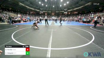 52 lbs 7th Place - Allister Hunter, Owasso Takedown Club vs Cayson Delgado, Tuttle Wrestling
