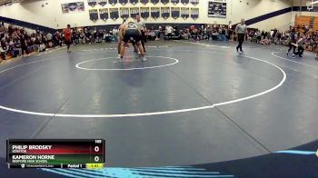 165 lbs Champ. Round 2 - Philip Brodsky, Kenston vs Kameron Horne, Bedford High School