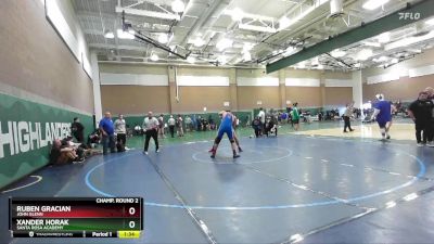 190 lbs Champ. Round 2 - Xander Horak, Santa Rosa Academy vs Ruben Gracian, John Glenn