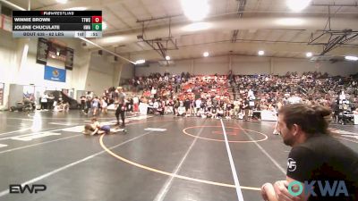 62 lbs Consolation - Winnie Brown, Team Tulsa Wrestling Club vs Jolene Chuculate, HURRICANE WRESTLING ACADEMY