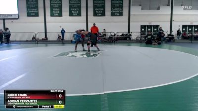 135-139 lbs 3rd Place Match - Jared Craig, Bolingbrook Raiders vs Adrian Cervantes, Evergreen Park High School