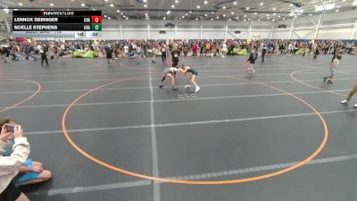 110 lbs 3rd Place Match - Lennox Deringer, Unattached vs Noelle Stephens, Unattached