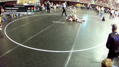 95 lbs Quarterfinal - Hayes Hoier, Tekamah Herman Wrestling Club vs Ryker Wegner, Impact Wrestling Club
