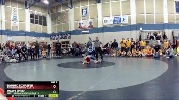 43 lbs Round 2 (3 Team) - Dominic Schaefer, Mater Dei Wrestling Club vs Wyatt Wolf, Perry Meridian Wrestling Club