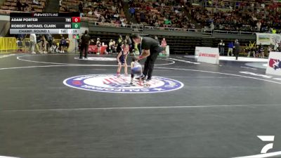 Bantam - 43 lbs Champ. Round 1 - Jacob Espinosa, Yucaipa Thunder Wrestling Club vs Lexie Dugan, Swamp Monsters Wrestling Club