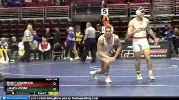 1A-182 lbs 7th Place Match - Jamien Moore, Lisbon vs Brent Greenfield, South Hamilton