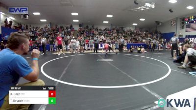 92 lbs Rr Rnd 1 - Xander Earp, Chandler Takedown Club vs Tucker Bryson, Harrah Little League Wrestling