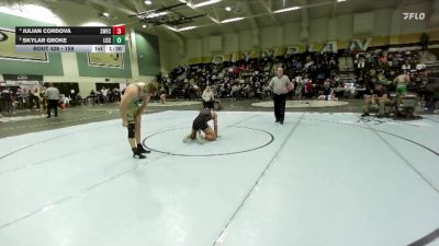 159 lbs Quarterfinal - Skylar Groke, La Costa Canyon vs Julian Cordova, Southwest (EC)