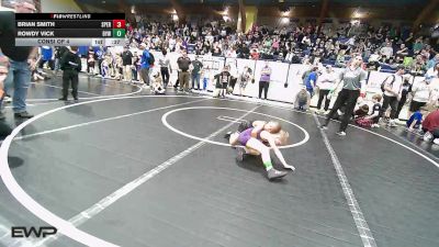 58 lbs Consi Of 4 - Brian Smith, Sperry Wrestling Club vs Rowdy Vick, Bristow Elementary Wrestling Club