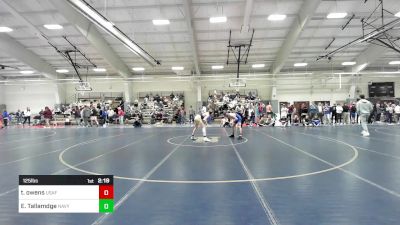 125 lbs Semifinal - Tucker Owens, Air Force vs Evan Tallamdge, Navy