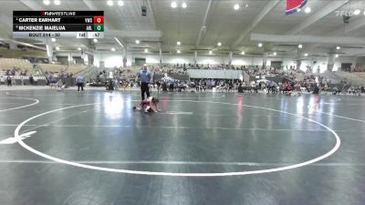 50 lbs Quarterfinal - Carter Earhart, Vikings Wrestling Club vs McKenzie Maielua, Wildcats Wrestling