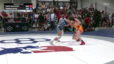59 lbs Cons. Round 3 - Sofia Macaluso, West Point Wrestling Club vs Brenda Reyna, Army (WCAP)