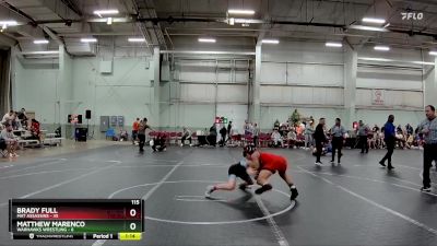 115 lbs Round 1 (8 Team) - Brady Full, Mat Assassins vs Matthew Marenco, Warhawks Wrestling