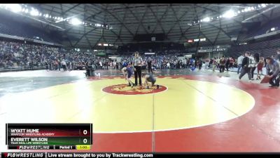 92 lbs Quarterfinal - Everett Wilson, Team Real Life Wrestling vs Wyatt Hume, Whatcom Wrestling Academy