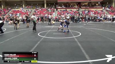 76 lbs Champ. Round 1 - Grainn Cheek, Wichita Wrestling Club vs Koen Miller, Norton Wrestling Club