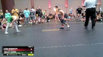 92 lbs Semis & 1st Wrestleback (8 Team) - Kenley Harris, Nebraska Queens Of The Corn 1 vs Lydia Robinette, MO Outlaws Gold