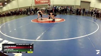 102 lbs Cons. Round 5 - Carter Dye, Richlands Wrestling Club vs Landon Basile, Red Lion