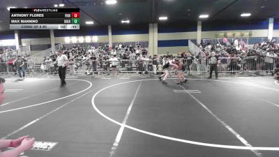 123 lbs Consi Of 8 #2 - Anthony Flores, Fighting Squirrels WC vs Max Mannino, Gold Rush Wr Ac