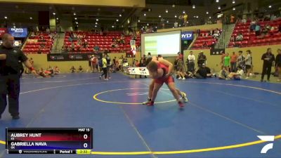 200 lbs Quarterfinal - Aubrey Hunt, KS vs Gabriella Nava, OK