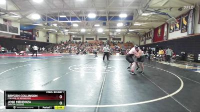 285 lbs Cons. Round 1 - Jose Mendoza, Shasta College vs Brycen Collinson, College Of Redwoods