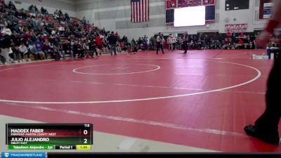 113 lbs 3rd Place Match - Maddex Faber, Fairmont-Martin County West vs Julio Alejandro, Sibley East