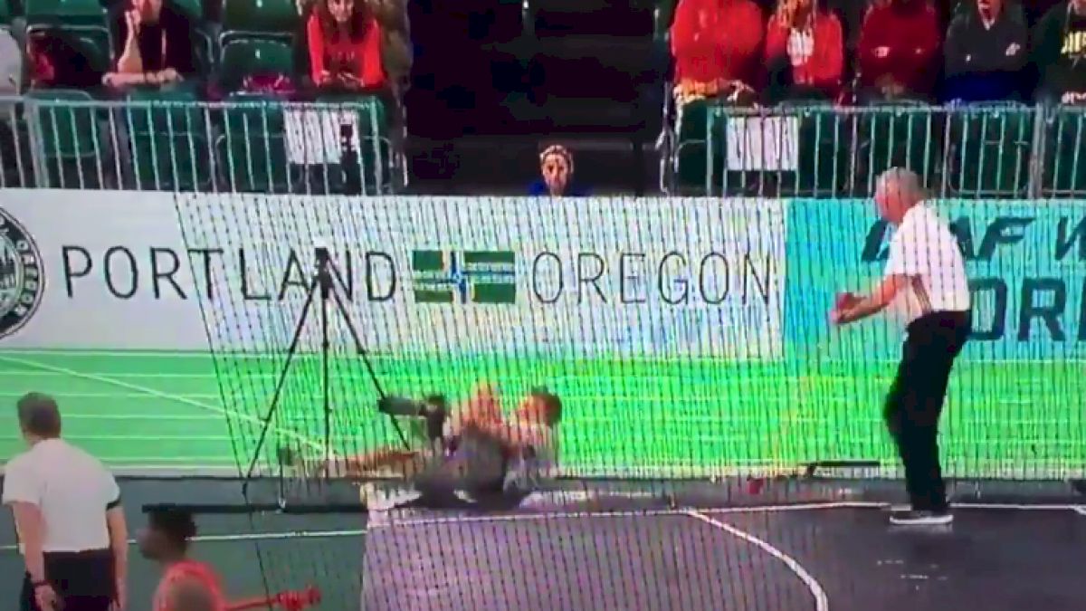 Kendell Williams Nails Photographer During Shot Put Pentathlon