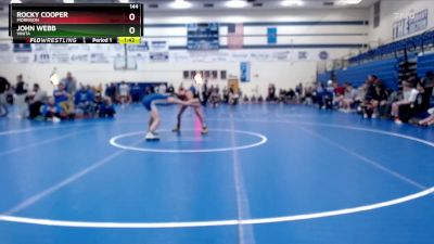 144 lbs Champ. Round 1 - John Webb, Vinita vs Rocky Cooper, Morrison