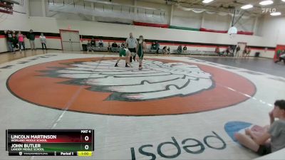 110 lbs Cons. Round 2 - John Butler, Lander Middle School vs Lincoln Martinson, Worland Middle School