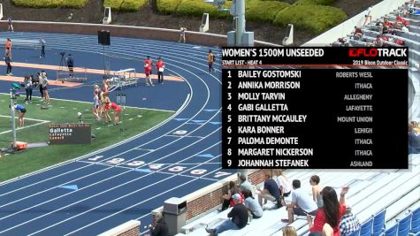 Women's 1500m Unseeded, Heat 4