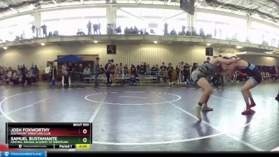 138 lbs Cons. Round 3 - Josh Foxworthy, Southport Wrestling Club vs Samuel Bustamante, Central Indiana Academy Of Wrestling