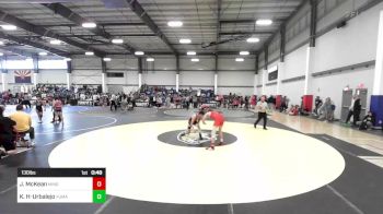 130 lbs Consi Of 8 #1 - Jacob McKean, Mingus Mountain WC vs Kane Huerta-Urbalejo, Yuma Grit