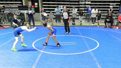65 lbs Consi Of 16 #2 - Elijah Johnson, Teaneck Wrestling vs Luke Tallmadge, Del Val Wildcats