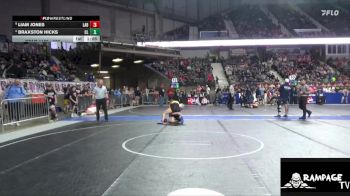 120 lbs Semifinal - Liam Jones, Labette vs Braxston Hicks, CKSY Lions