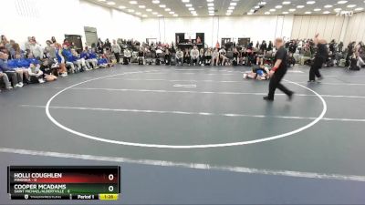 106 lbs Round 1 (3 Team) - Cooper McAdams, Saint Michael/Albertville vs Holli Coughlen, Minooka