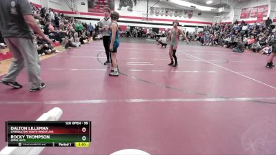 95 lbs Round 4 - Rocky Thompson, Open Mats vs Dalton Lilleman, Carrollton Youth Wrestling