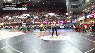 AA - 118 lbs Champ. Round 1 - Kellen Downing, Flathead (Kalispell) vs Tristan Schoby, Great Falls CMR