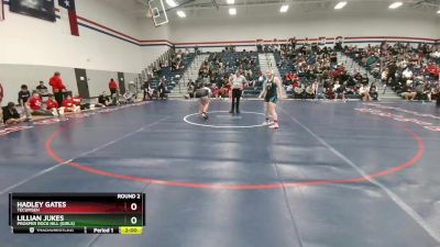 145 lbs Round 2 - Lillian Jukes, Prosper Rock Hill (Girls) vs Hadley Gates, Tecumseh