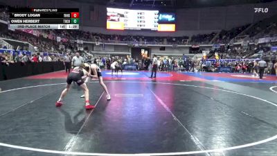 7A 120 lbs 3rd Place Match - Brody Logan, Thompson HS vs Owen Herbert, Tuscaloosa County