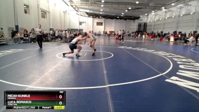 197 lbs Cons. Round 5 - Micah Kunkle, Messiah vs Luca Romasco, York (PA)