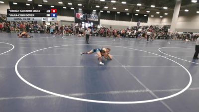 120 lbs Cons. Rd Of 16 - Hannah Naccarati-Cholo, Arizona Girls Wrestling vs Kara-Lynn Dover, Roundtree Wrestling Academy