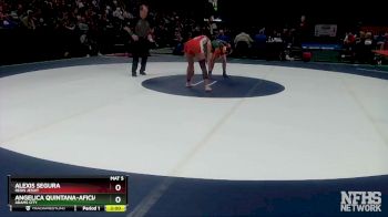 125 lbs Champ. Round 1 - Alexis Segura, Regis Jesuit vs Angelica Quintana-Aficial, Adams City