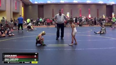 49 lbs Quarterfinals (8 Team) - Jaxon Burke, MO Outlaws Gold vs Zeke Cheevers, MO Outlaws Black