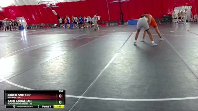 190 lbs Placement (16 Team) - Jared Snitker, Waukon vs Sami Abdallah, Rochester Century