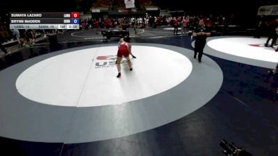 145 lbs Sumaya Lazaro, LAWA - Los Angles Wrestling Association vs Brynn Madden, SAWA - Sacramento Area Wrestling Association