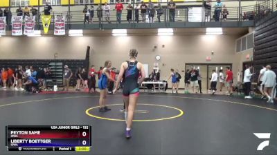 132 lbs Round 2 - Peyton Same, Iowa vs Liberty Boettger, Iowa