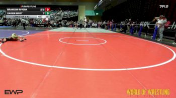 55 lbs Consi Of 8 #2 - Brandon Rivera, Silvaback Training Center vs Xavier Britt, Illinois Valley Youth Wrestling