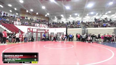 175 lbs Champ. Round 2 - Alessio Retzloff, Penn High School vs Braddock Nickless, Owen Valley Wrestling