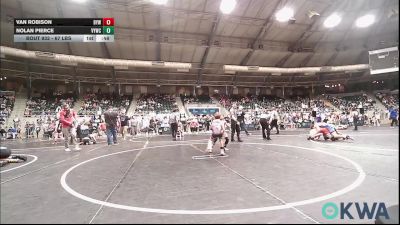 67 lbs Quarterfinal - Van Robison, Bristow Elementary Wrestling Club vs Nolan Pierce, Verdigris Youth Wrestling